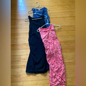 Three Isabel maternity dresses, small, by Ingrid + Isabel.